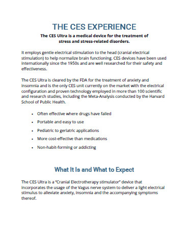 CES Ultra Experience Handout